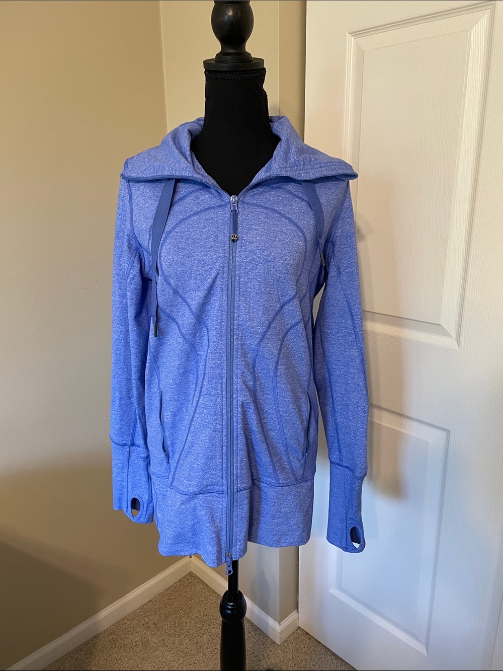 LuluLemon Blue Full-Zip Scuba Hoodie